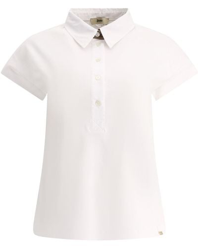 Herno Poplin e Monogram Polo Shirt - Bianco