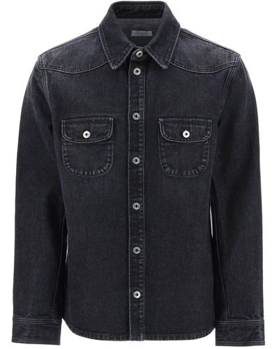 Off-White c/o Virgil Abloh Vintage Denim Overshirt - Schwarz