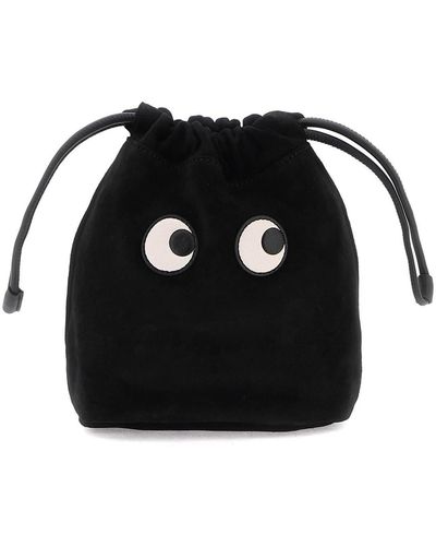 Anya Hindmarch Pouch Eyes Con Coulisse - Nero