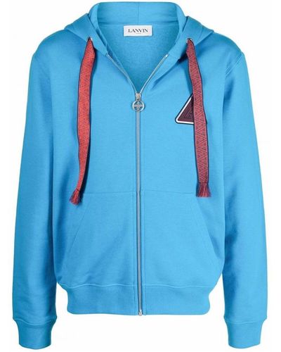 Lanvin Dreieck Zip Up Sweatshirt - Blau