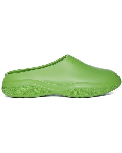 Prada Mellow Rubber Slippers - Groen