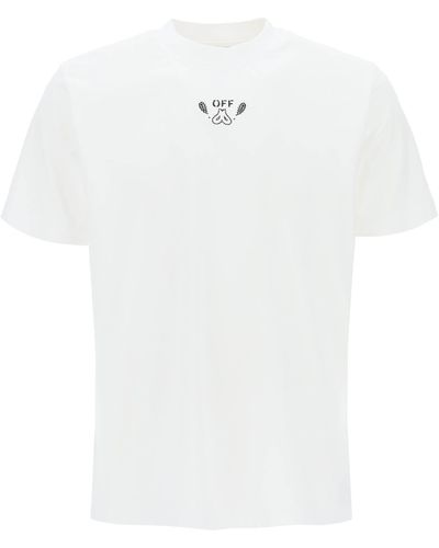 Off-White c/o Virgil Abloh "Bandana Pfeilmuster T -Shirt - Weiß