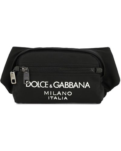 Dolce & Gabbana Nylon Belt Bag Met Logo - Zwart