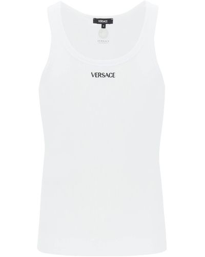 Versace "intimes Tank -Top mit gesticktem - Weiß