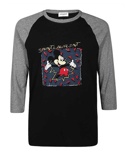 Saint Laurent T-Shirt aus Baumwolle - Schwarz