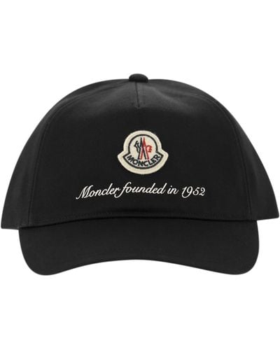 Moncler Gabardine Baseball Cap - Zwart