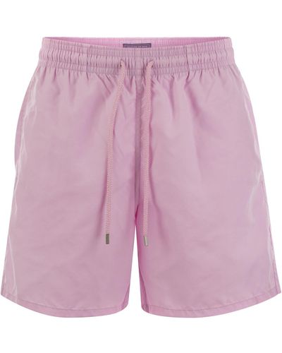 Vilebrequin Pantalones cortos de playa de color vilebrequín de color liso - Morado