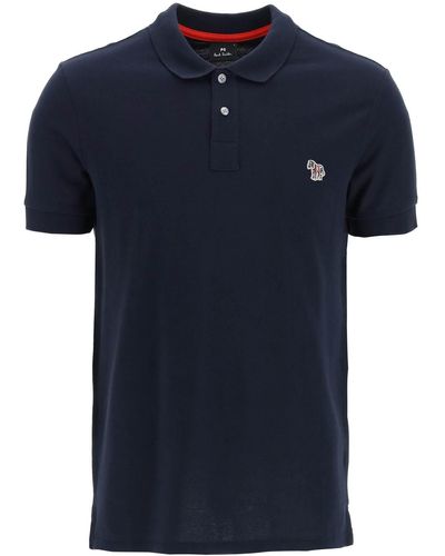 PS by Paul Smith Slim Fit Polo Shirt In Organic Cotton - Blue