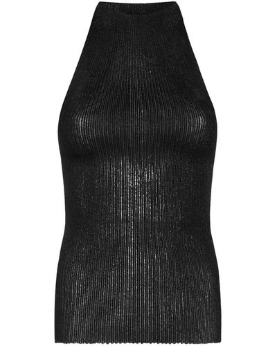 a. roege hove Sofie Ribbed Stretch Top - Black