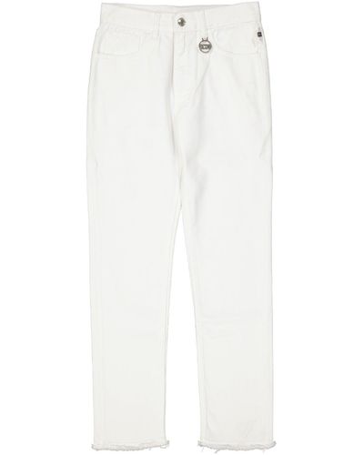 Gcds Cropped Jeans - White