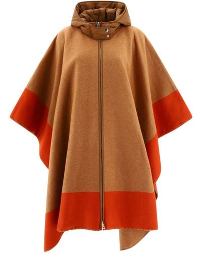 Etro Cape con capucha con logotipo - Naranja