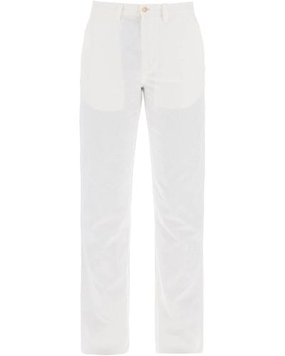 Polo Ralph Lauren Leichte Leinen- und Baumwollhosen - Weiß