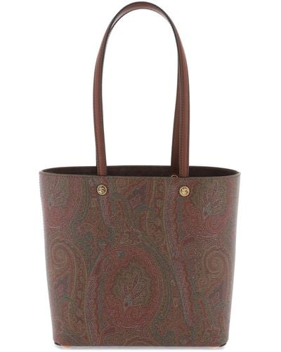 Etro Borsa Tote Essential Piccola - Marrone