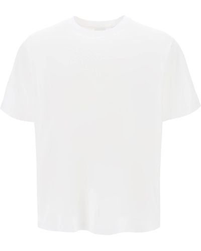 Burberry Ekd Stickerei 'raynerton' Übergroßes T -shirt - Wit