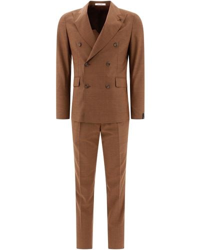 Tagliatore Wool Double Breasted Suit - Brown