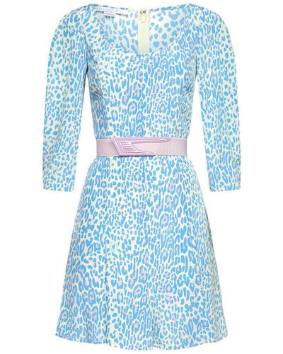 Stella McCartney Animalier Mini Dress - Blauw