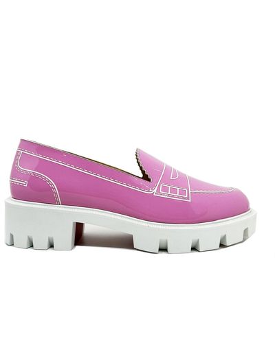 Christian Louboutin Loafers en cuir - Violet