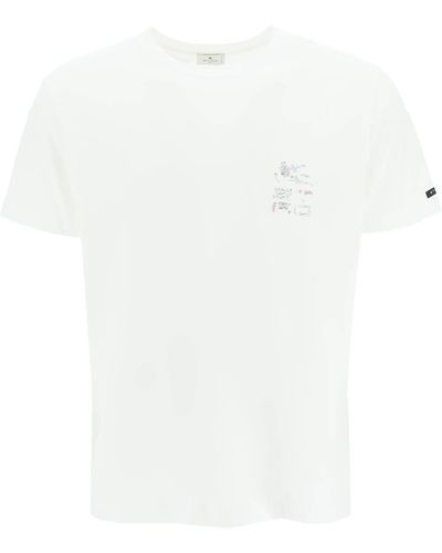 Etro Cube Logo T -shirt - Wit