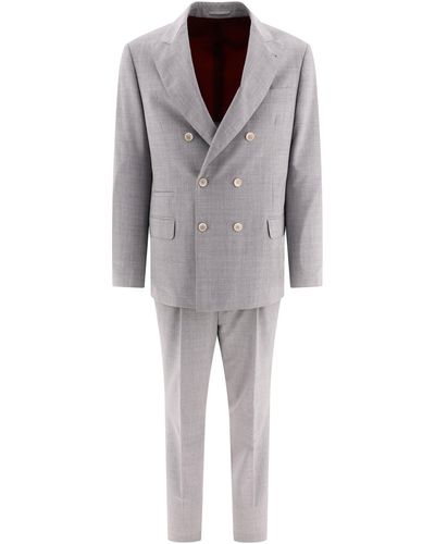 Brunello Cucinelli Double Breasted Suit - Grijs