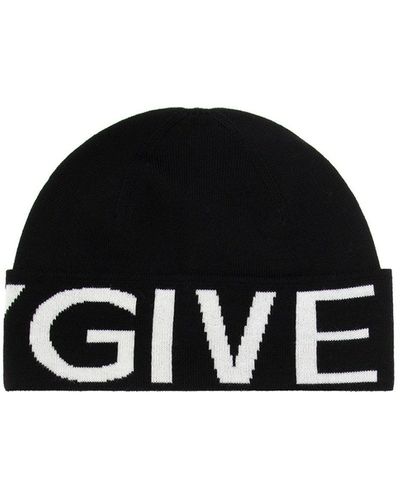 Givenchy Wool Logo Hat - Zwart