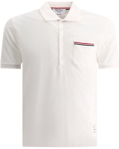 Thom Browne "RWB" Poloshirt mit Brusttasche - Weiß
