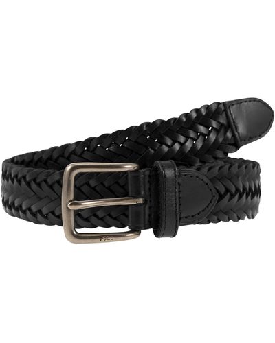 Polo Ralph Lauren Braided Calfskin Belt - Black