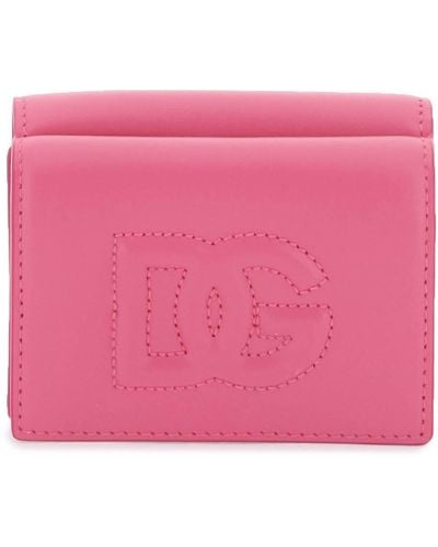 Dolce & Gabbana DG Logo Französisch Klappen Brieftasche - Pink