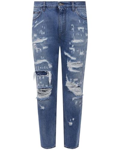 Dolce & Gabbana Baumwoll-Denim-Jeans - Blau