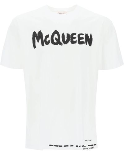 Alexander McQueen Mc Queen Graffiti T Shirt - White