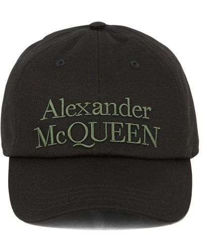 Alexander McQueen Baseball Cap Met Logo - Zwart