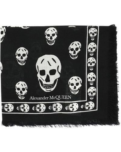 Alexander McQueen Skull -sjaal - Zwart