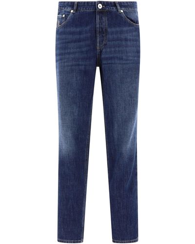Brunello Cucinelli "traditionele Fit" Jeans - Blauw