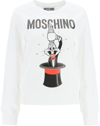 Moschino Bugs Bunny Print Crewneck Sweatshirt - Weiß