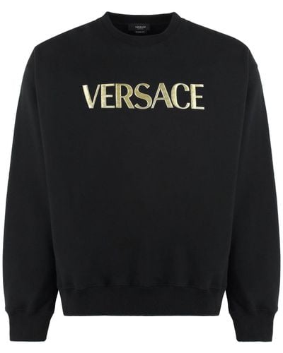 Versace Cotton Logo Sweatshirt - Zwart