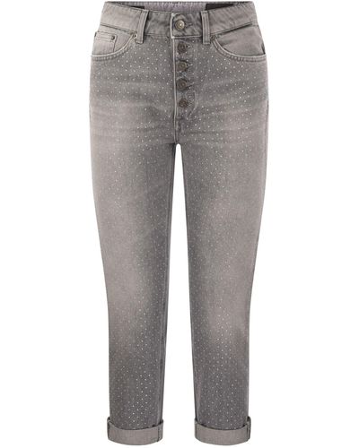 Dondup Jeans de algodón suelto Koons - Gris