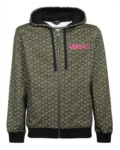 Versace Hooded Zip Sweatshirt - Groen
