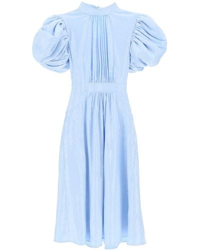 ROTATE BIRGER CHRISTENSEN Rotar el vestido de lentejuelas midi con mangas con globo - Azul