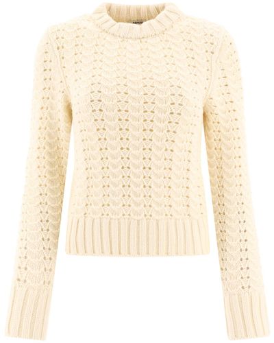 Aspesi Open-work Sweater - Natural