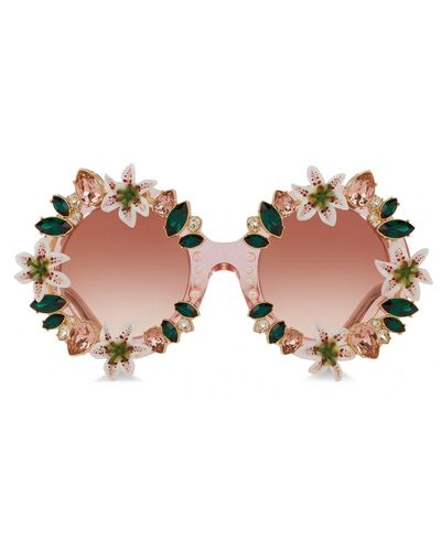 Dolce & Gabbana Lunettes de soleil en cristal - Rose