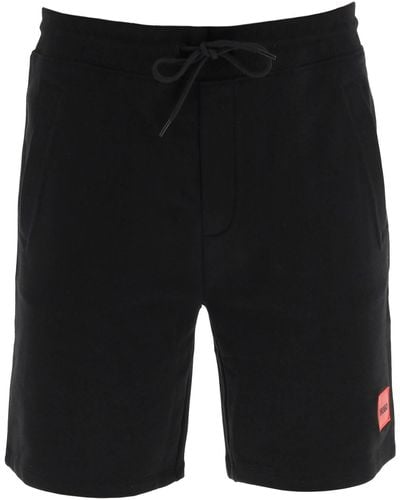 HUGO Diz Sweat Shorts - Zwart