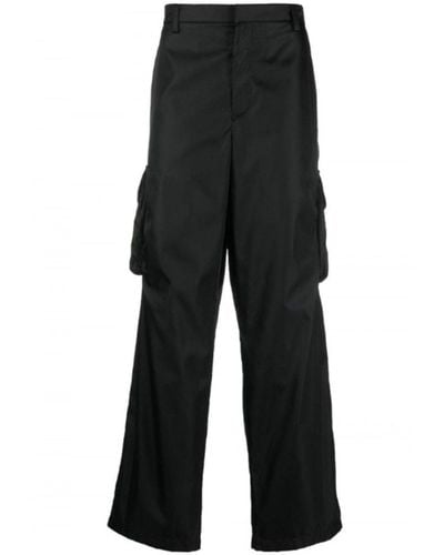 Prada Pantalones de carga del logotipo de - Negro