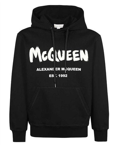 Alexander McQueen Sudadera logo de - Negro