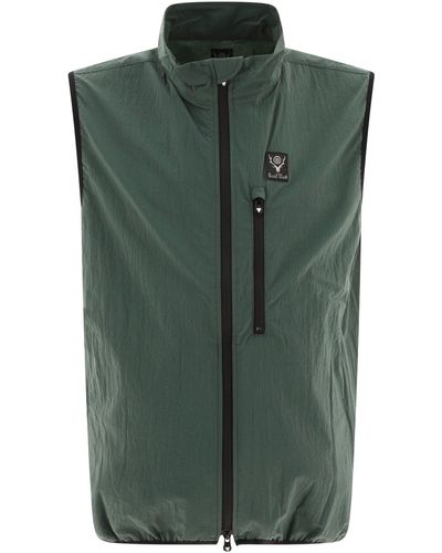 South2 West8 "packable" Vest Jacket - Groen