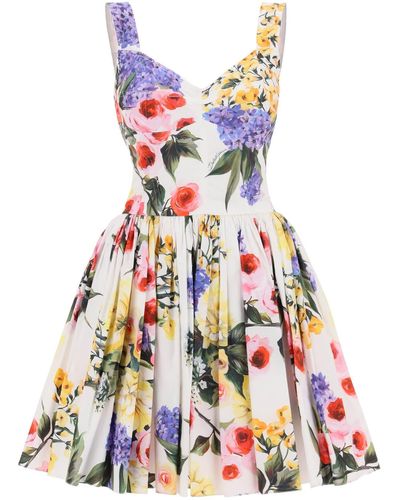 Dolce & Gabbana Rose Garden Mini Dress - Wit
