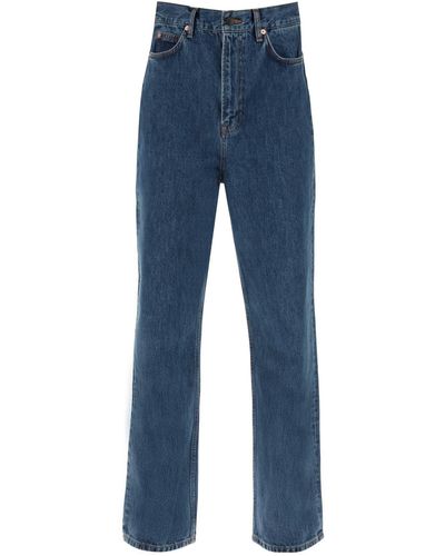 Wardrobe NYC Garderobe.nyc Lage Taille Losse Fit Jeans - Blauw