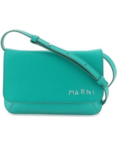 Marni Flap Trunk Schoudertas - Blauw