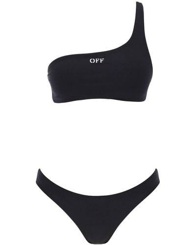 Off-White c/o Virgil Abloh Off Blanc Broidered Logo Bikini Set avec - Noir