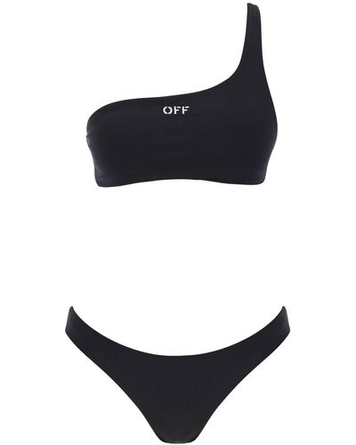Off-White c/o Virgil Abloh Embroidered Logo Bikini Set With - Black