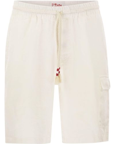 Mc2 Saint Barth Marsella de lino Bermudas pantalones cortos - Neutro