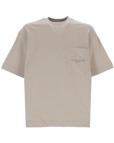 Emporio Armani 3 D1 T95 Mann natürliches Beige T -Shirt und Polo - Weiß